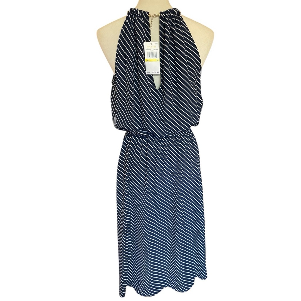 Michael Kors Navy Striped Dress NWT - Picture 5 of 10